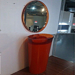 Roman Freestanding Red Acrylic Bathroom Sink - Bathroom Sinks