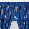 NCAA Kansas Jayhawks Collegiate Blue Drape Valance Set