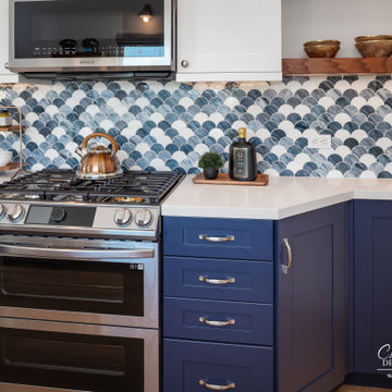 Blue and White Seaside Kitchen