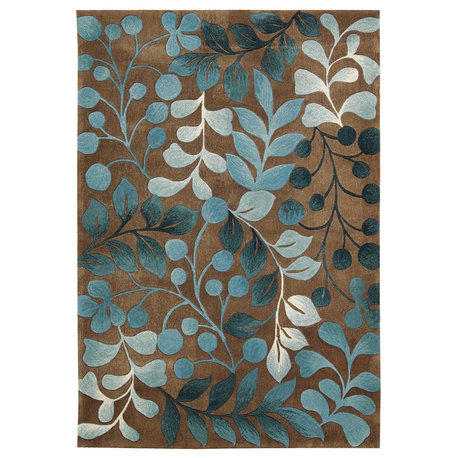 Nourison Contour 5' x 7'6" Mocha Contemporary Indoor Area Rug