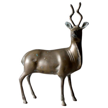 Consigned, Vintage Brass Antelope