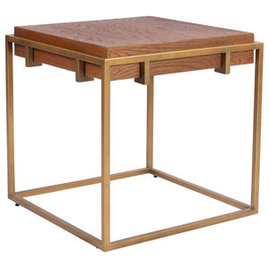 Duncan Reclaimed Wood Square Block End Table Rustic Side Tables And End Tables By Zin Home Houzz