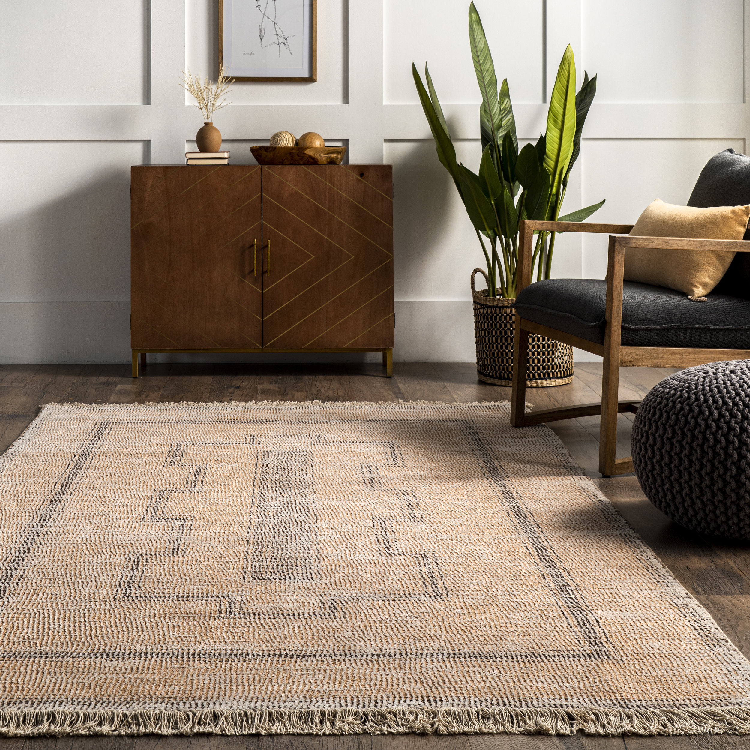 Arvin Olano x RugsUSA Ginger Cotton-Blend Rug, 6'x9' - Contemporary ...