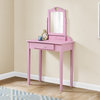 Vanity, Desk, Makeup Table, Organizer, Dressing Table, Bedroom, Wood, Pink