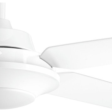 Signature Plus II Collection 54" LED 5 Blade Fan, White