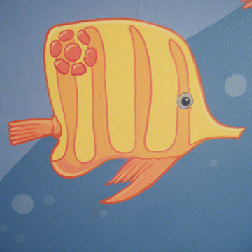 Beach Themed Boys Room Mural