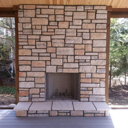 Natural Stone Veneer Fireplace Reface - Indoor Fireplaces