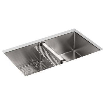 Kohler Strive 32" X 18-1/4" X 9-5/16" Double-Equal Kitchen Sink w/ Accessories
