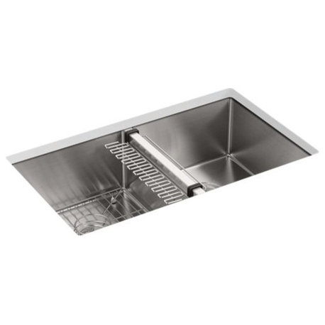 Kohler Strive 32" X 18-1/4" X 9-5/16" Double-Equal Kitchen Sink w/ Accessories