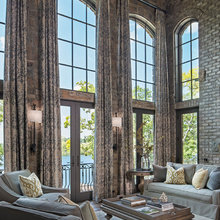 high arched window drapes