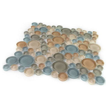 Circular Glass Tile Series for Floors Walls, Forest