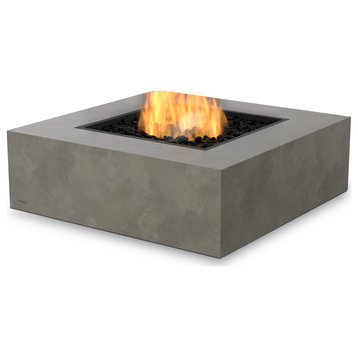 EcoSmart™ Base 40 Square Fire Table - Ethanol/Gas Fire Pit, Natural, Gas Burner (Lp/Ng)