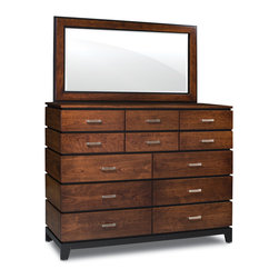 Frisco 12-Drawer Bureau w Mirror - Bedroom Products