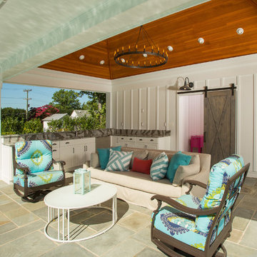 Traditional Pool House