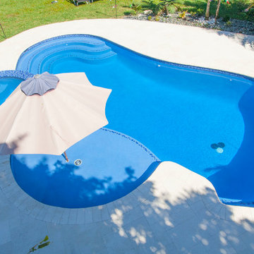 New Swimming Pool & Spa With Sunshelf in Parkland, Florida