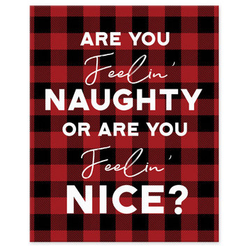 Are You Naughty Or Nice? 8"x10" Easelback Canvas