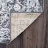 Spokane Contemporary Abstract Gray & Cream Scatter Mat Rug, 2'x3'