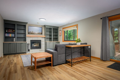 Transitional living room photo in Other