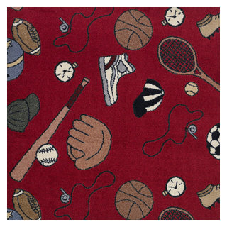 Multi Sports, Custom Area Rug, Nylon Stainmaster Carpet, 3 Colors, 6'x8 ...