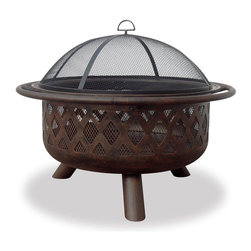 UniFlame Lattice Design Oil Rubbed Bronze Fire Pit - Fire Pits