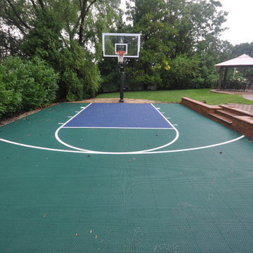 Green Basketball Court Tiles Built In Commack NY By Gappsi