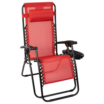 Zero Gravity Lounge Chair, Red