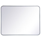 Frame My Mirror Add A Frame - Rustic White 34 x 44 Mirror Frame Kit-  Ideal for Bathroom, Wall Decor, Bedroom and Livingroom - Moisture Resistant  