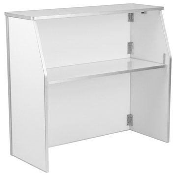 4' White Foldable Bar