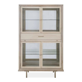 Magnussen Lenox Display Cabinet in Acadia White - Farmhouse - China ...