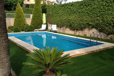 Jardín en piscina