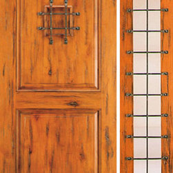 Door with One Sidelite Entry Prehung Knotty Alder,, Speakeasy - Front Doors