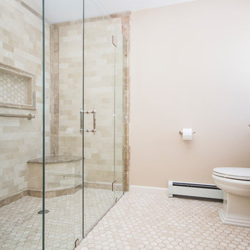 Glamorous white bathroom suite