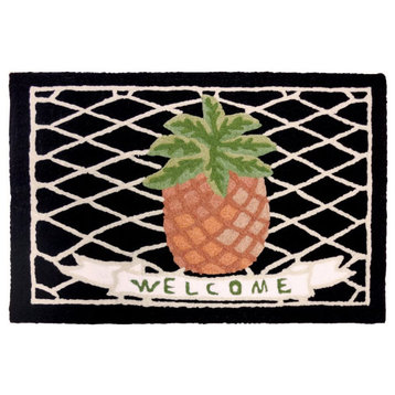 JellyBean Accent Rug Pineapple Welcome