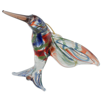 NOVICA Color In Motion And Blown Glass Figurine