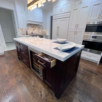 White and Darj Wood Transitional Kitchen Project in Paramus, NJ