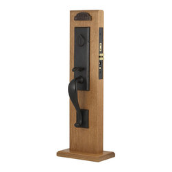 Emtek 3325 Sandcast Bronze Mortise Rectangular Monolithic Entry Set - Products