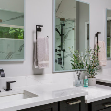 Backlit Mirrors with Integrated Outlets