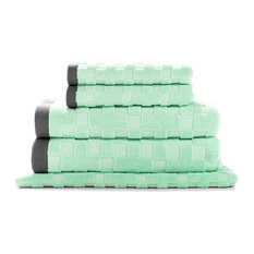 Mint Check Bath Towel Range