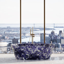 Bolivian Blue Marble Muse Sodalite Freestanding Bath 1700mm - Baths