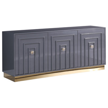 Trixie High Gloss Lacquer Sideboard, Grey
