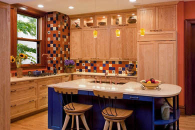 Inspiration for a rustic kitchen remodel in Chicago
