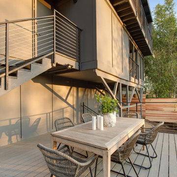 After - Exterior Stair Linking the Two Deck Levels
