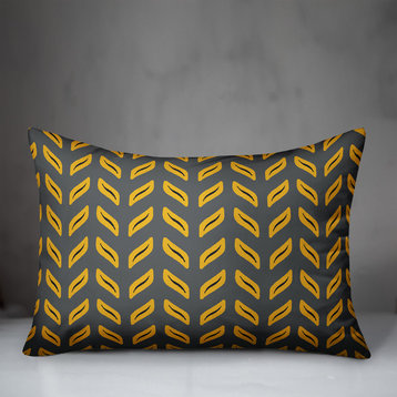 Tire Track Pattern in Yellow Throw Pillow