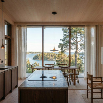 "The Nordic Shore Atelier" Scandinavian Modernism Kitchen, specifically leaning
