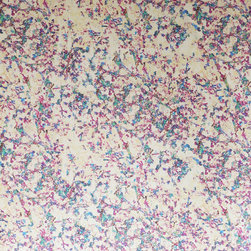 MORTLAKE &ndash; PEACH, BLUE, GREEN, PINK GYPSOPHILA ON FOIL Pattern Number: 2016-104- - Wallpaper