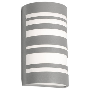 Stack LED Outdoor Sconce, Textured Grey, 12"