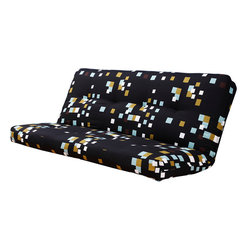 5000 Series Futon Mattress with premium Cover in Modern Blocks - Futon Mattresses
