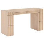 Meridian Furniture - Stanton Solid Wood Table, Natural, Console Table - Indulge in the allure of the Natural Stanton Console Table by Meridian Furniture. Its captivating design and luxurious Natural elevate any space with effortless elegance. Crafted with precision and durability in mind, this stunning piece becomes the focal point of gatherings, fostering moments of connection and warmth. Embrace sophistication and style with the Stanton Console Table, a testament to exquisite taste and timeless beauty.