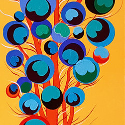 The Peacock Tree, 20 x 60 in, SOLD - Paintings