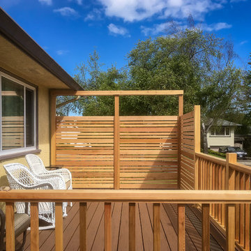 Oak Bay Composite Deck with Cedar Railings